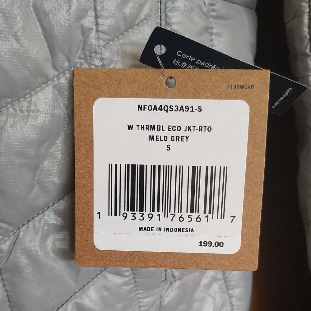 🆕The North Face Women's Thermoball Eco Jacket, Medium, Meld Grey, NWT, Auth. - Picture 3 of 5